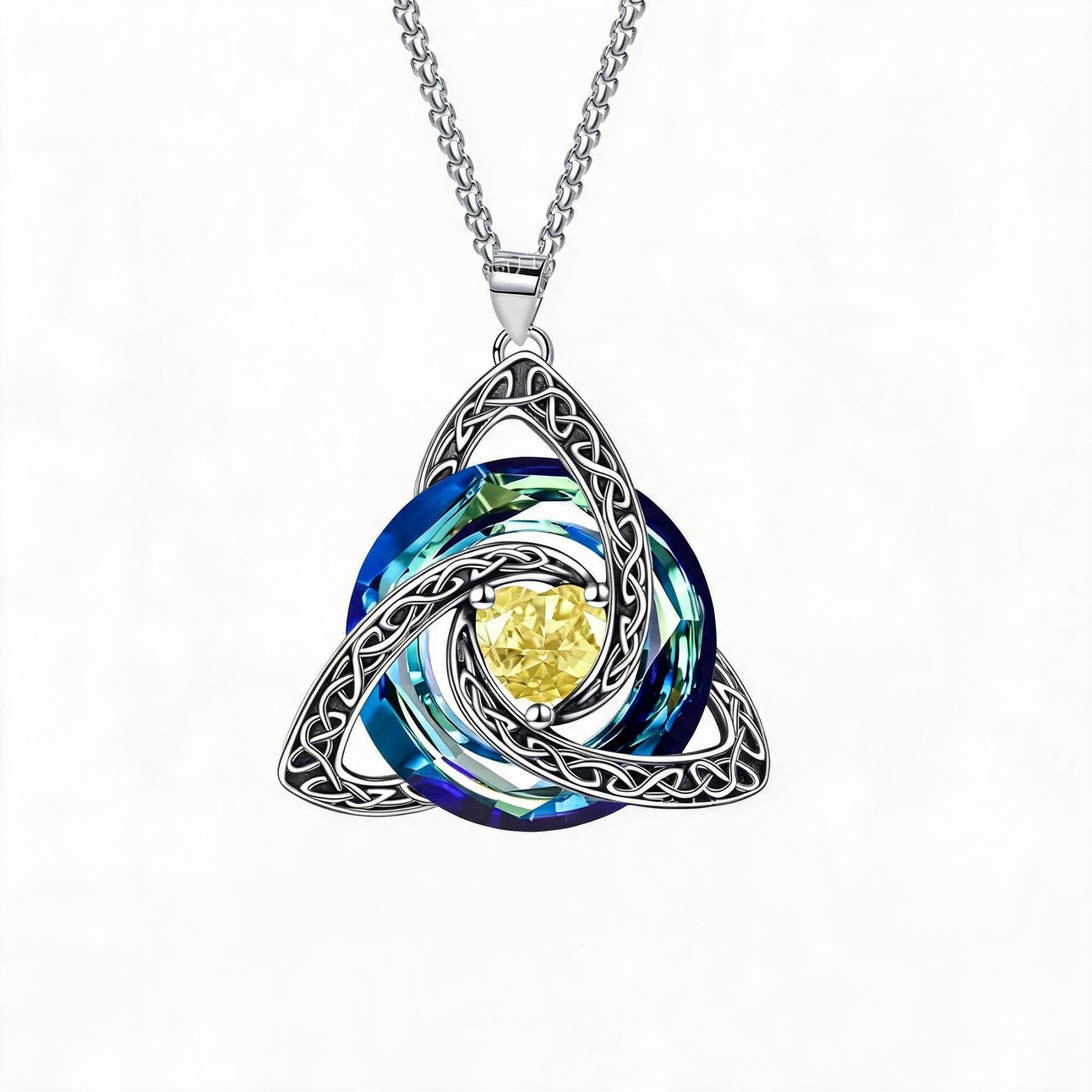 Birthstone Celtic Trinity Knot Necklace ✨