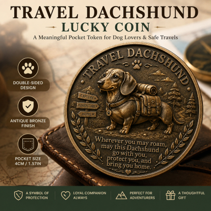🏆Limited Time Sale 60% OFF🐾 Travel Dachshund Lucky Coin