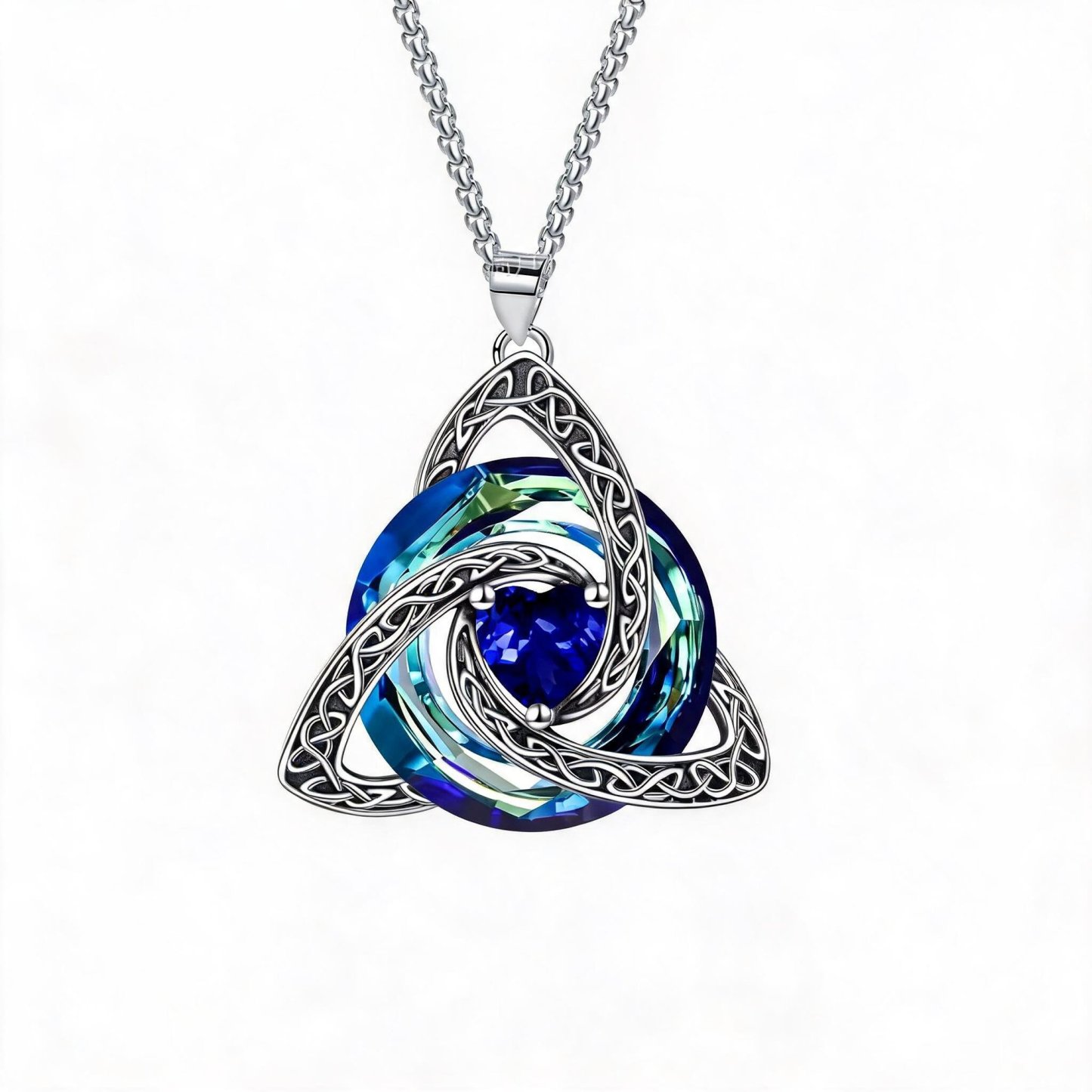 Birthstone Celtic Trinity Knot Necklace ✨