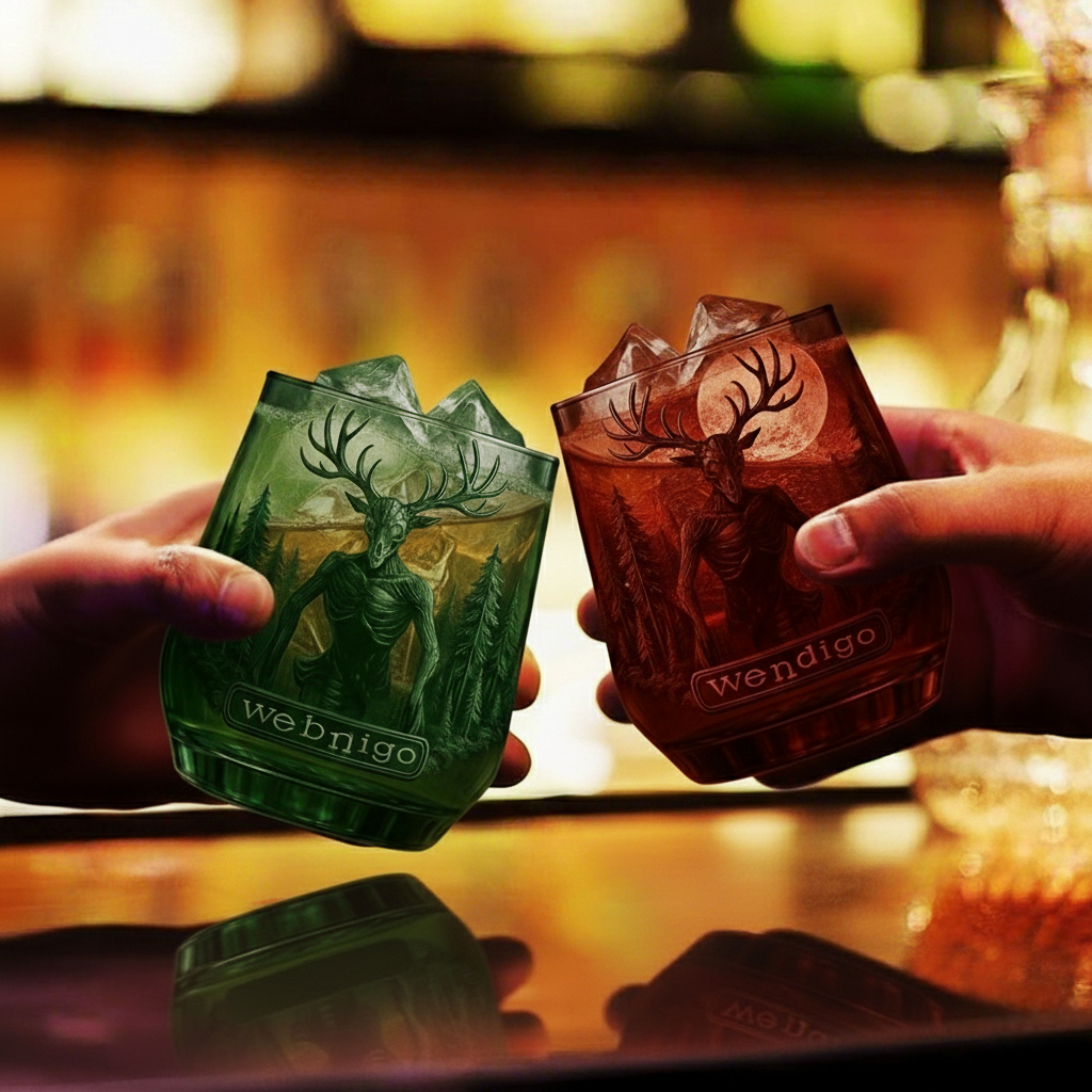 🌟 Limited Edition: WENDIGO Legends of National Parks Whiskey Glass 🥃