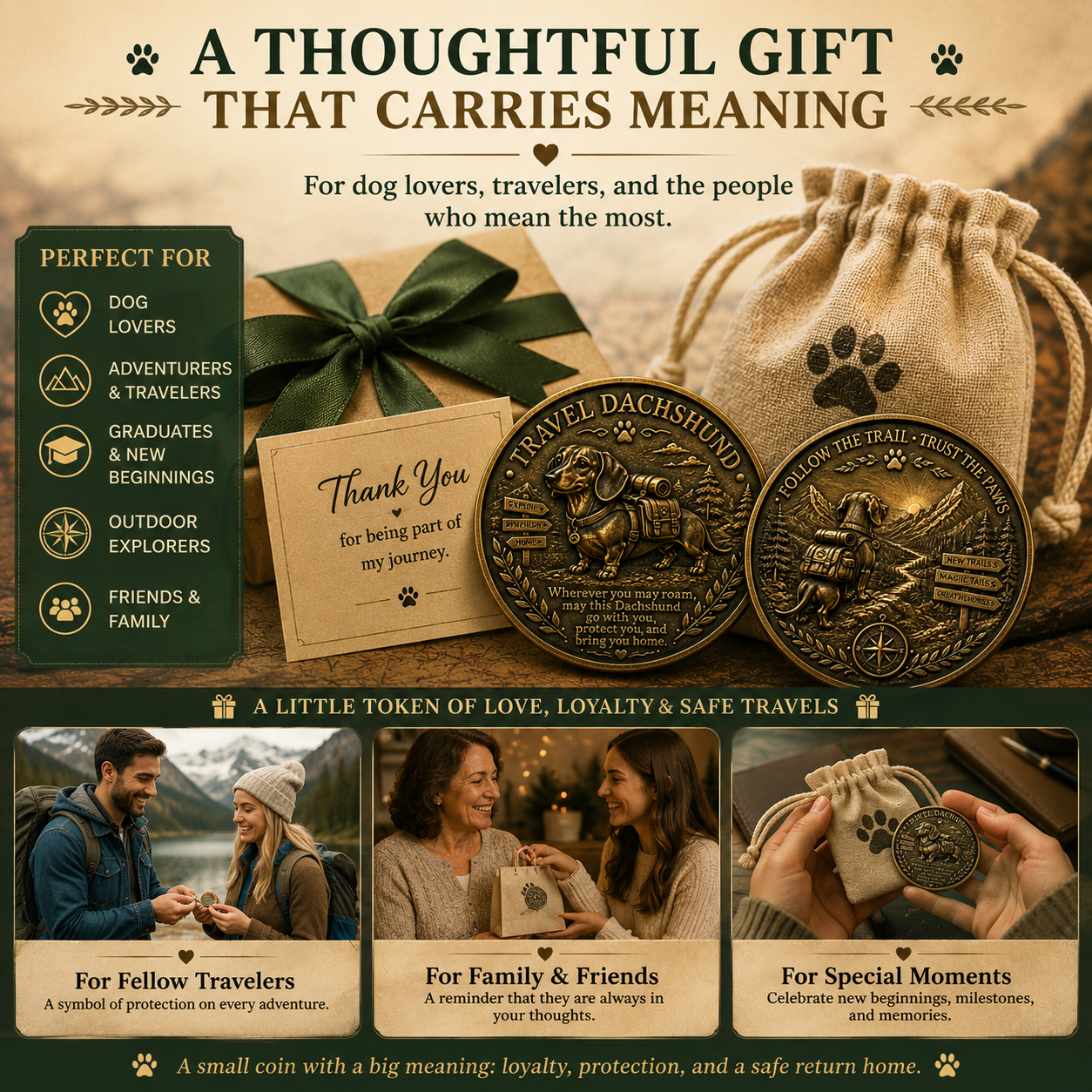 🏆Limited Time Sale 60% OFF🐾 Travel Dachshund Lucky Coin
