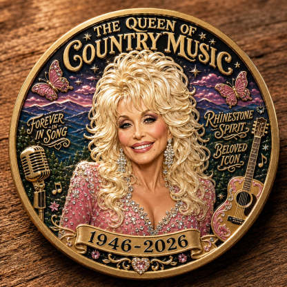 🔥 LAST DAY 50% OFF – 🎸🦋 Dolly Parton Memorial Commemorative Coin | Queen of Country Music