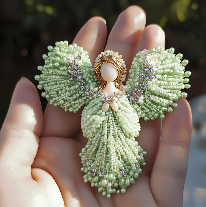 🔥LAST DAY 50% OFF💖Handmade Pearl Angel Brooch