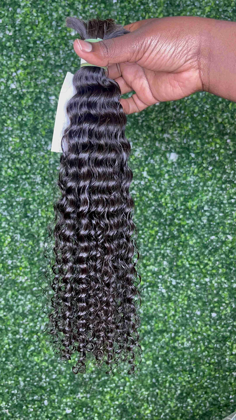 Deep Curly Bulk Human Hair Bundles