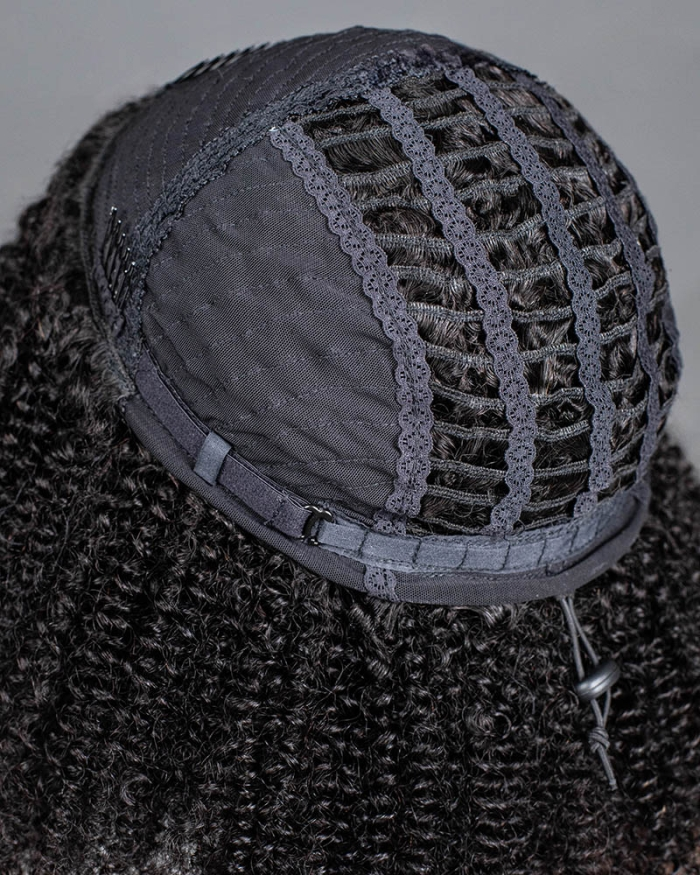 Coily Texture Breathable Cap Half Wig