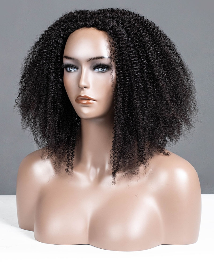 Coily Texture Breathable Cap Half Wig