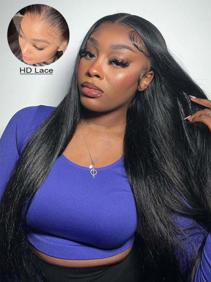 [Copy]Maeve 13x6 HD Lace Frontal Wigs Bleached Knots Body Wave Glueless Human Hair Wigs Pre Plucked