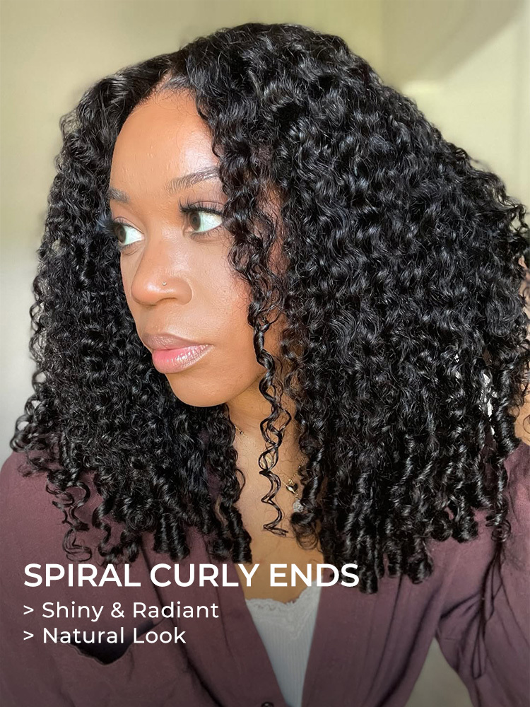 Holly 13x6 HD Lace Frontal Wigs Bleached Knots Burmese Curly Glueless Human Hair Wigs Pre Plucked