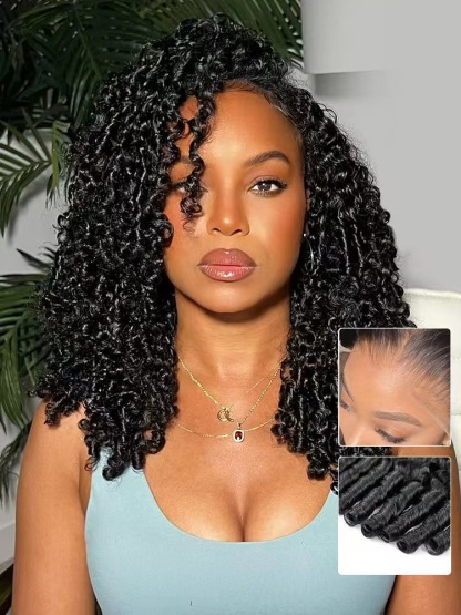 Holly 13x6 HD Lace Frontal Wigs Bleached Knots Burmese Curly Glueless Human Hair Wigs Pre Plucked