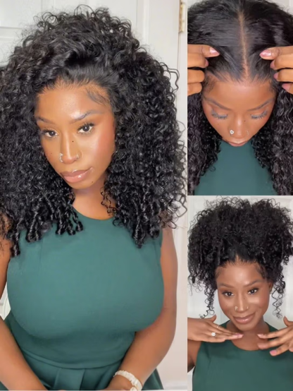 Holly 13x6 HD Lace Frontal Wigs Bleached Knots Burmese Curly Glueless Human Hair Wigs Pre Plucked
