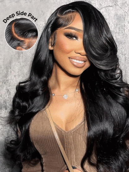 Ava Bleached Knots Glueless Body Wave Wig 13x6 Lace Front Human Hair Wigs With Drawstring Pre Plucked