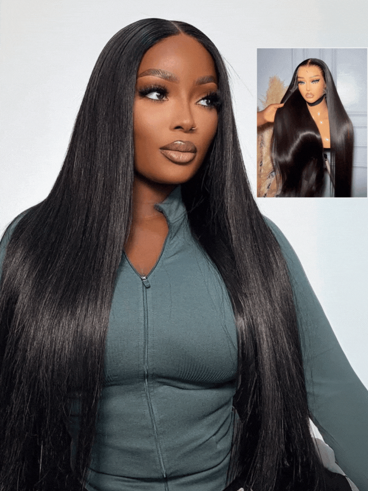 Sophia Bleached Knots Glueless Straight Wig 13x6 Lace Front Human Hair Wigs With Drawstring Pre Plucked