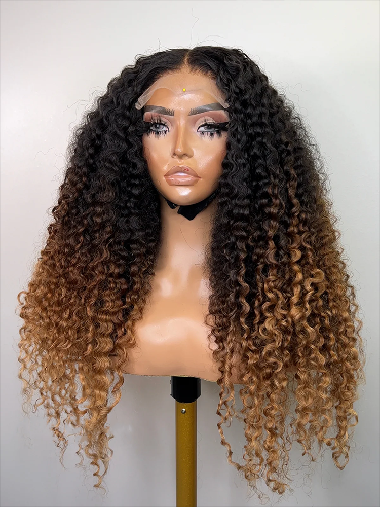 Naomi 6x6 Kinky Curly Luxury Custom Wigs(Honey Blonde)