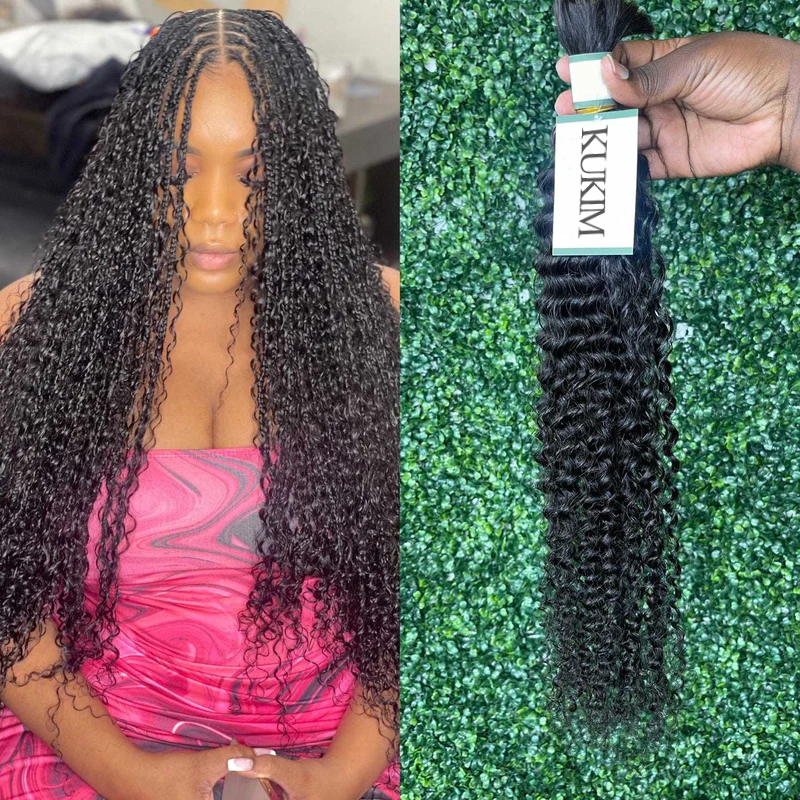 Deep Curly Bulk Human Hair Bundles