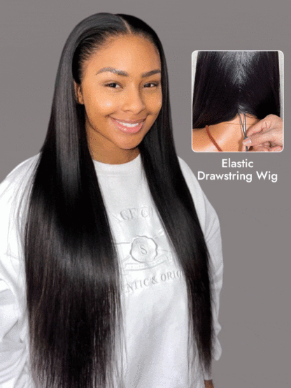 Sophia Bleached Knots Glueless Straight Wig 13x6 Lace Front Human Hair Wigs With Drawstring Pre Plucked