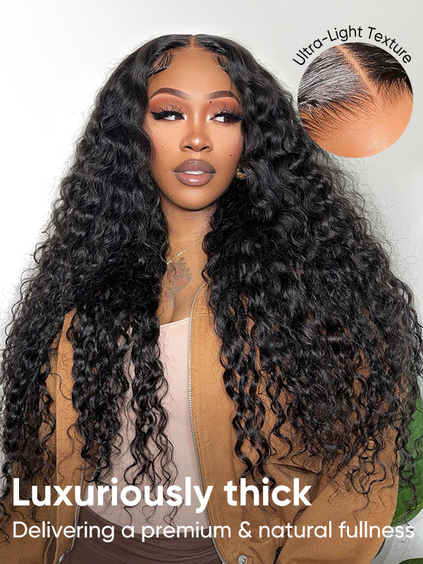 Mia Bleached Knots Glueless Loose Deep Wave Wig 13x6 Lace Front Human Hair Wigs With Drawstring Pre Plucked