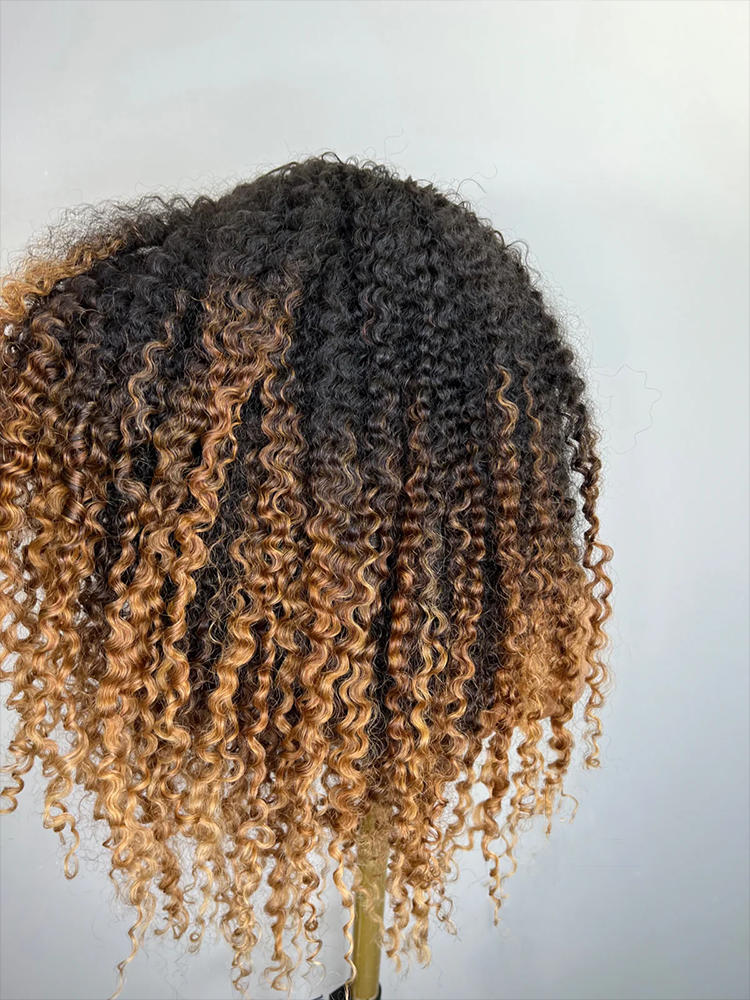 Naomi 6x6 Kinky Curly Luxury Custom Wigs(Honey Blonde)