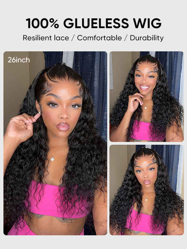 Rihanna Bleached Knots Glueless Water Wave Wig 13x6 Lace Front Human Hair Wigs With Drawstring Pre Plucked