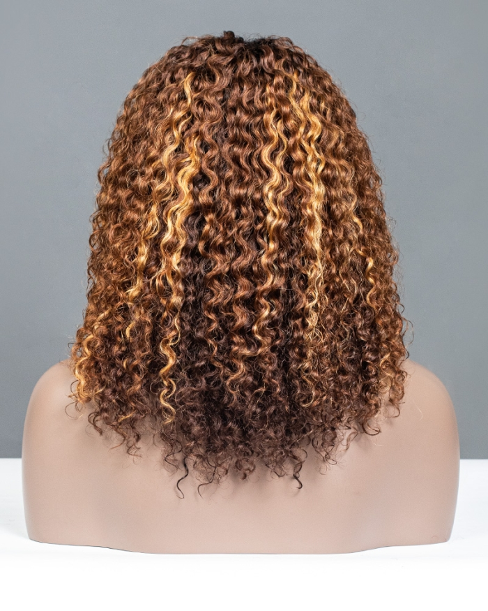 Autumn Haze Breathable Cap 3 In 1 Half Wig