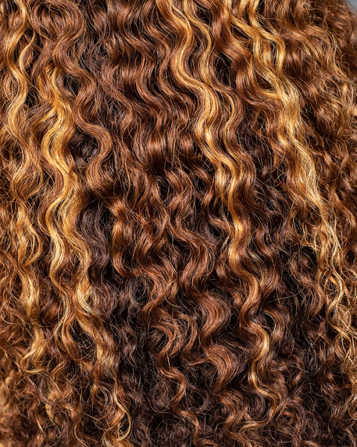 Autumn Haze Breathable Cap 3 In 1 Half Wig