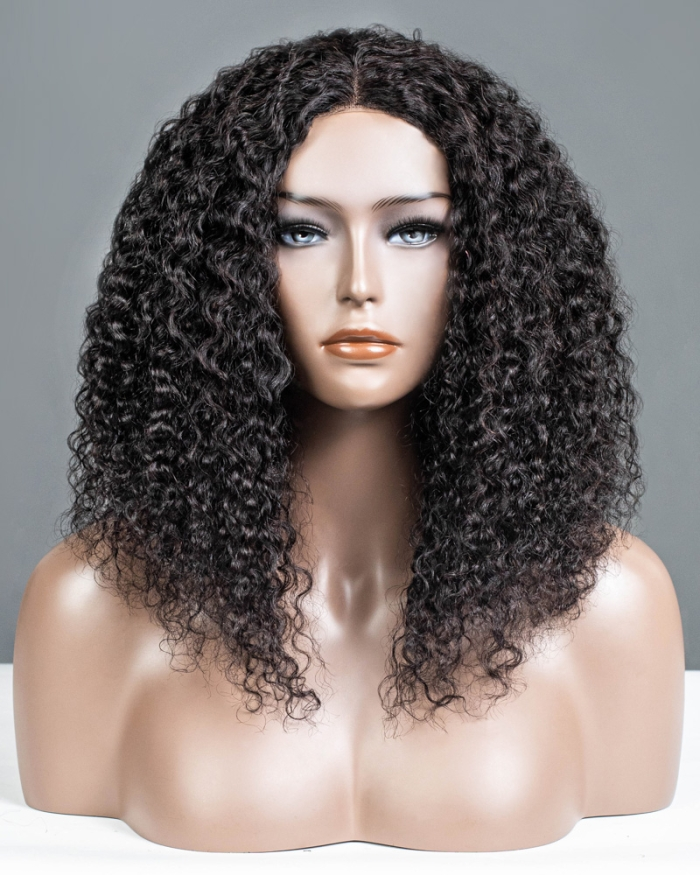 Burmese Curly All In One Half Wig