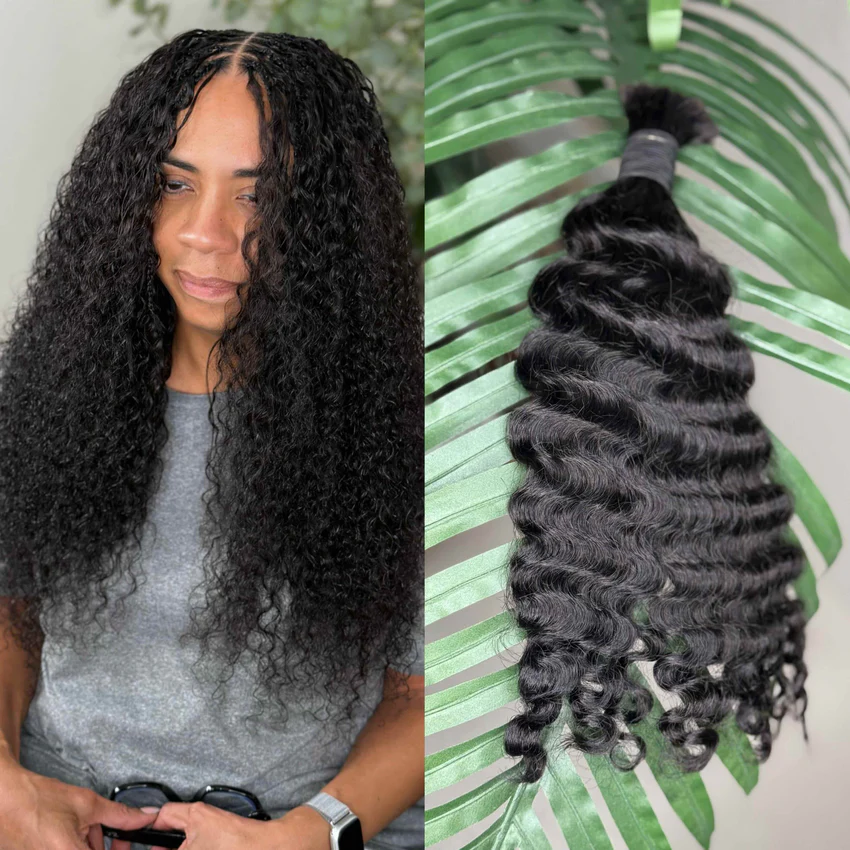 Burmese Curly Bulk Human Hair Bundles