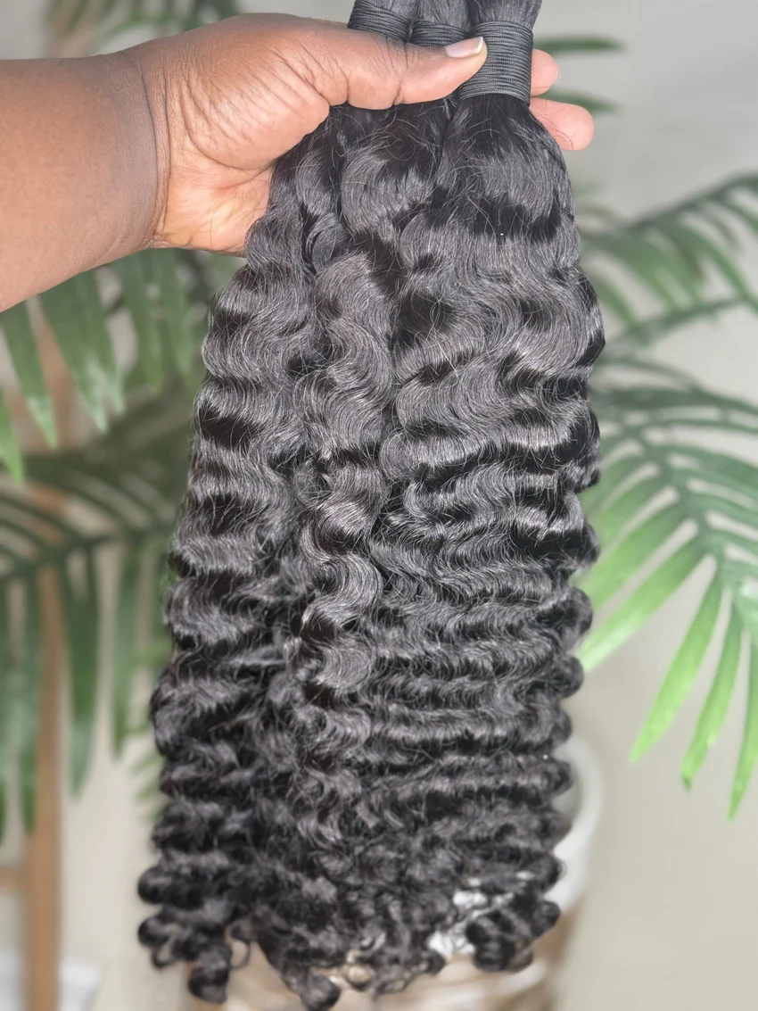 Burmese Curly Bulk Human Hair Bundles