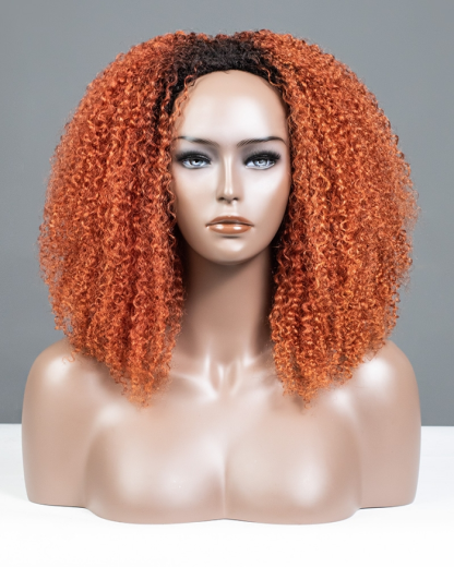 Charm Ginger Breathable Cap 3 In 1 Half Wig