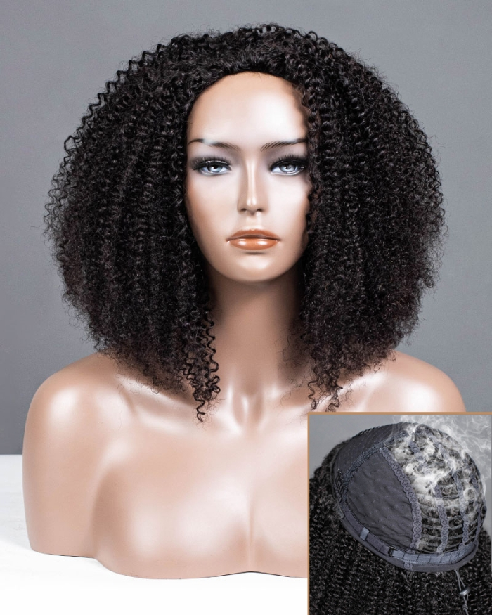 Coily & Curly Breathable Cap Half Wig