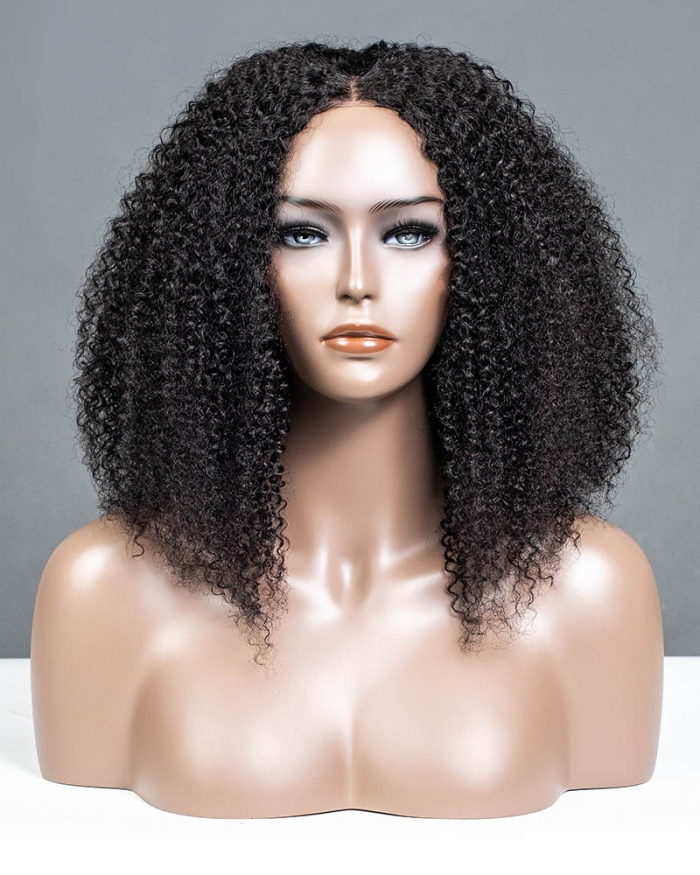 Curly Texture All In One Half Wig