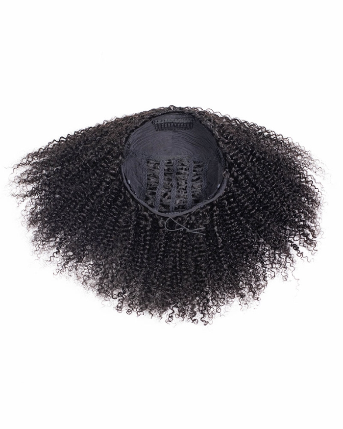Curly Texture Breathable Cap Half Wig