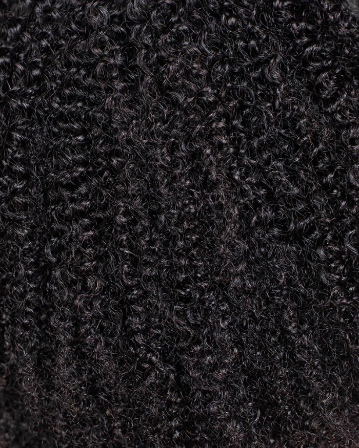 Curly Texture Breathable Cap Half Wig