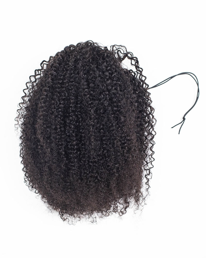 Curly Texture Breathable Cap Half Wig
