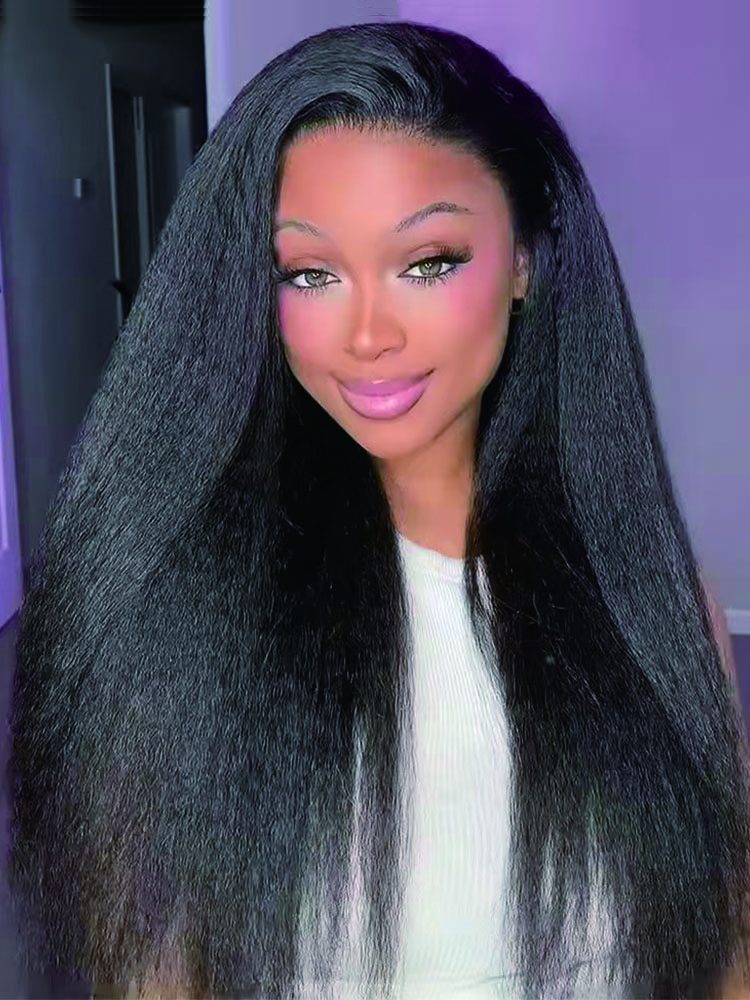 Ella Kinky Straight Flip Over Half Wigs with Drawstring Glueless Human Hair Wigs
