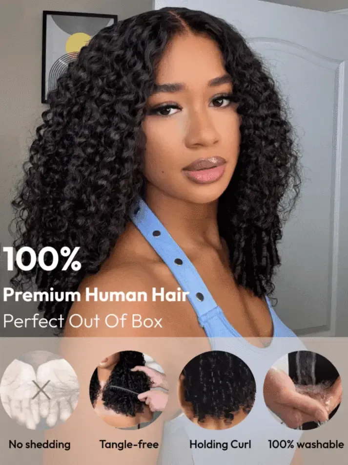 Isabella 250% Density Bleached Knots Glueless Burmese Curly Wig 13x6 Lace Front Human Hair Wigs With Drawstring Pre Plucked