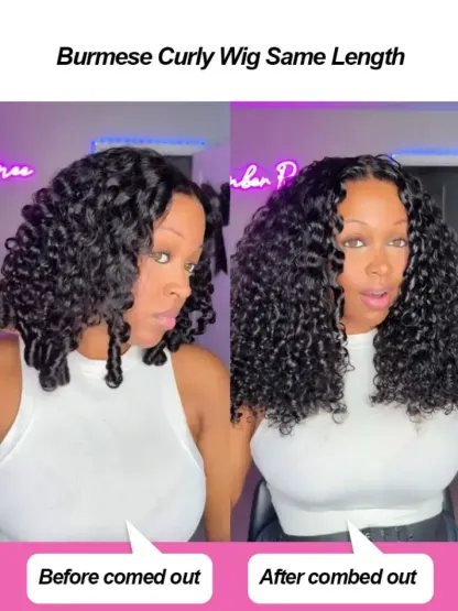 Isabella 250% Density Bleached Knots Glueless Burmese Curly Wig 13x6 Lace Front Human Hair Wigs With Drawstring Pre Plucked