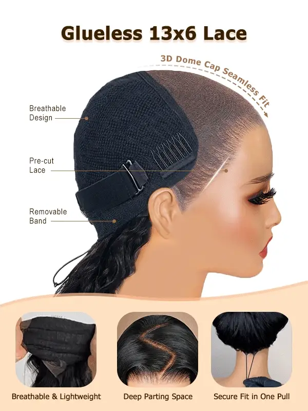 Isabella Bleached Knots Glueless Burmese Curly Wig 13x6 Lace Front Human Hair Wigs With Drawstring Pre Plucked