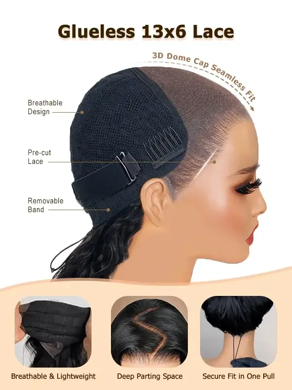 Isabella Bleached Knots Glueless Burmese Curly Wig 13x6 Lace Front Human Hair Wigs With Drawstring Pre Plucked