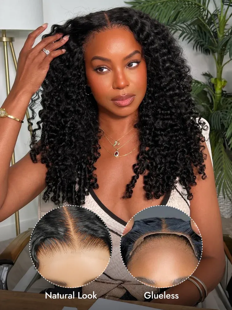 Isabella Bleached Knots Glueless Burmese Curly Wig 13x6 Lace Front Human Hair Wigs With Drawstring Pre Plucked