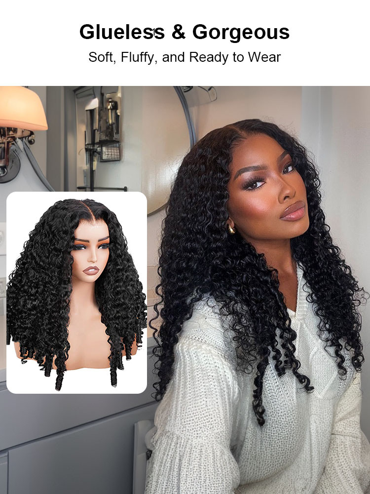 Isabella 250% Density Bleached Knots Glueless Burmese Curly Wig 13x6 Lace Front Human Hair Wigs With Drawstring Pre Plucked