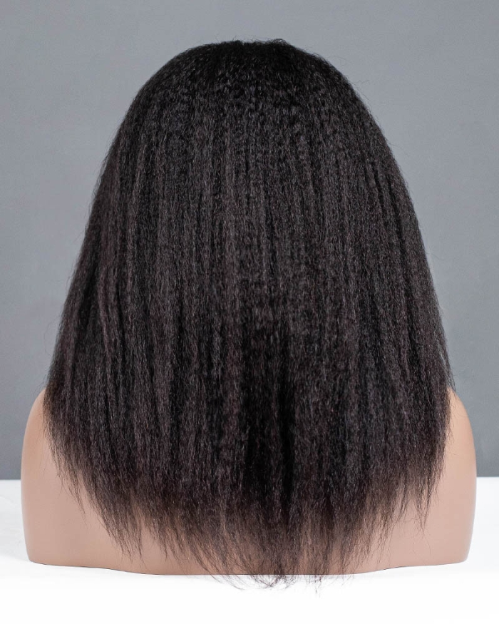Kinky Blow-out Breathable Cap Half Wig