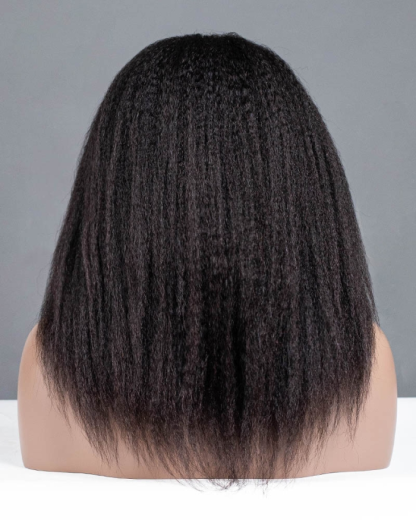 Kinky Blow-out Breathable Cap Half Wig