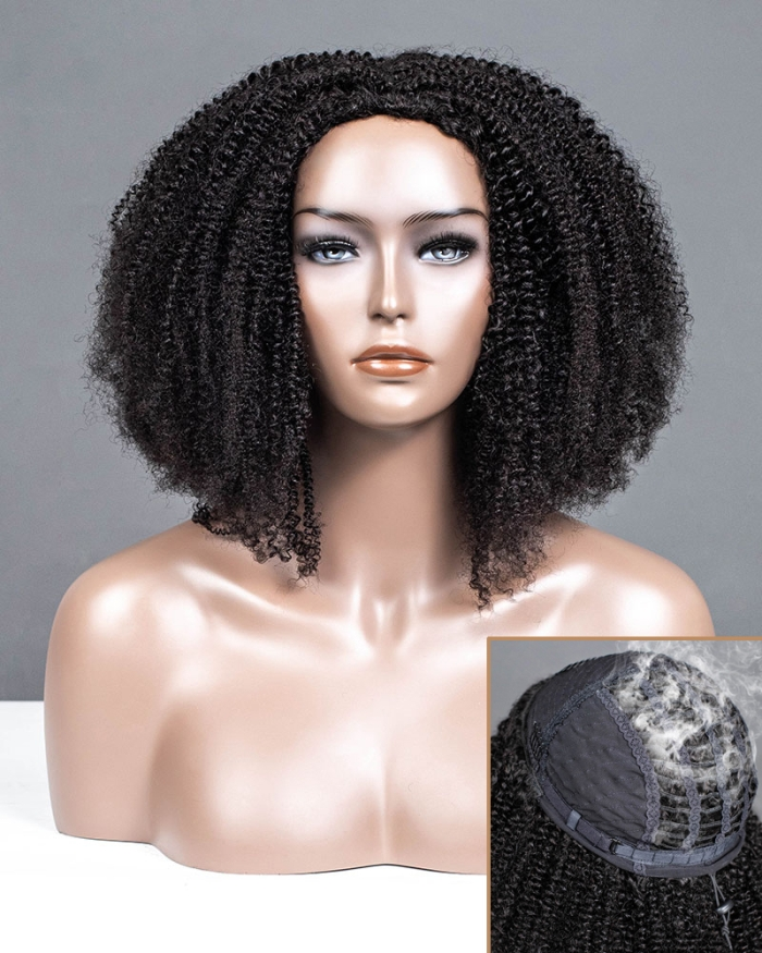 Kinky & Coily Breathable Cap Half Wig
