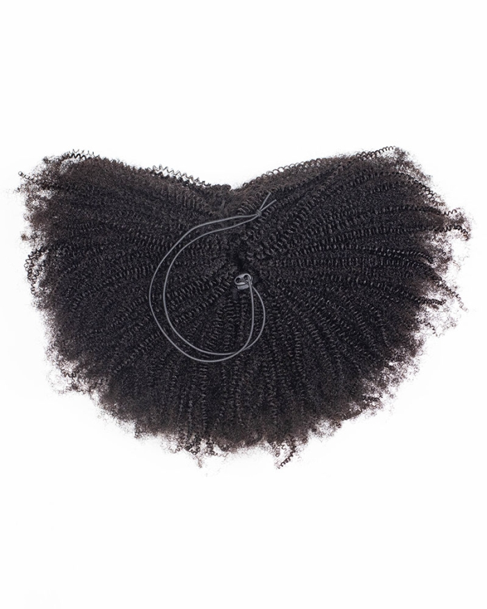 Kinky Texture Breathable Cap Half Wig