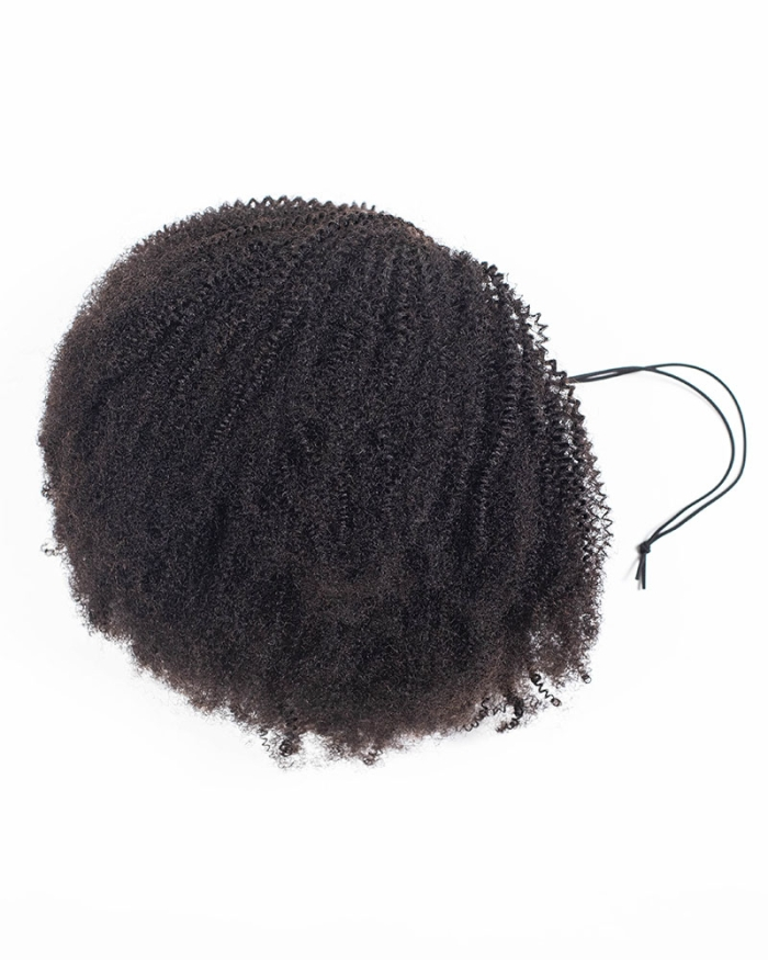 Kinky Texture Breathable Cap Half Wig