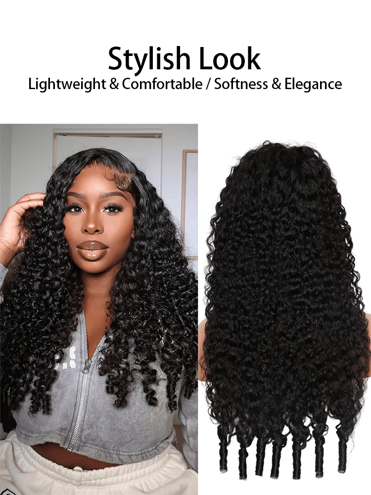 Holly 13x6 HD Lace Frontal Wigs Bleached Knots Burmese Curly Glueless Human Hair Wigs Pre Plucked