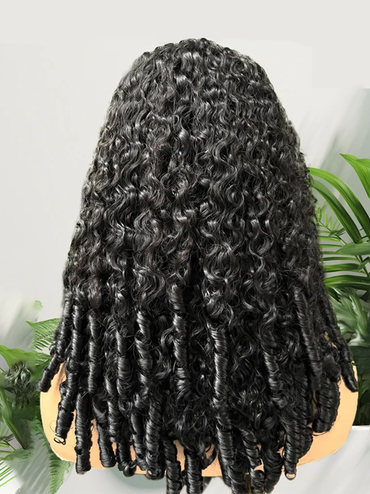 Holly 13x6 HD Lace Frontal Wigs Bleached Knots Burmese Curly Glueless Human Hair Wigs Pre Plucked