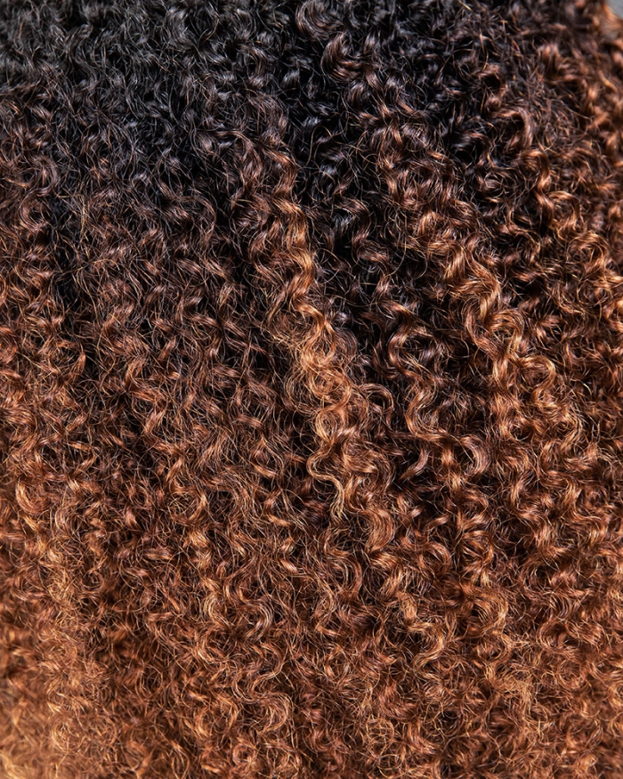 Ombre Breathable Cap 3 In 1 Half Wig