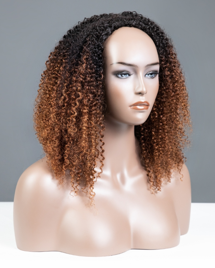 Ombre Breathable Cap 3 In 1 Half Wig