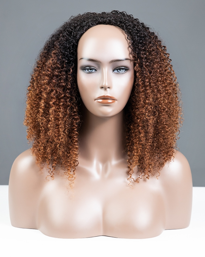 Ombre Breathable Cap 3 In 1 Half Wig